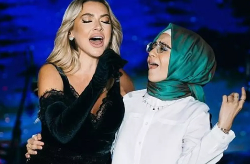 Hadise baş örtülü hayranıyla düet yaptı