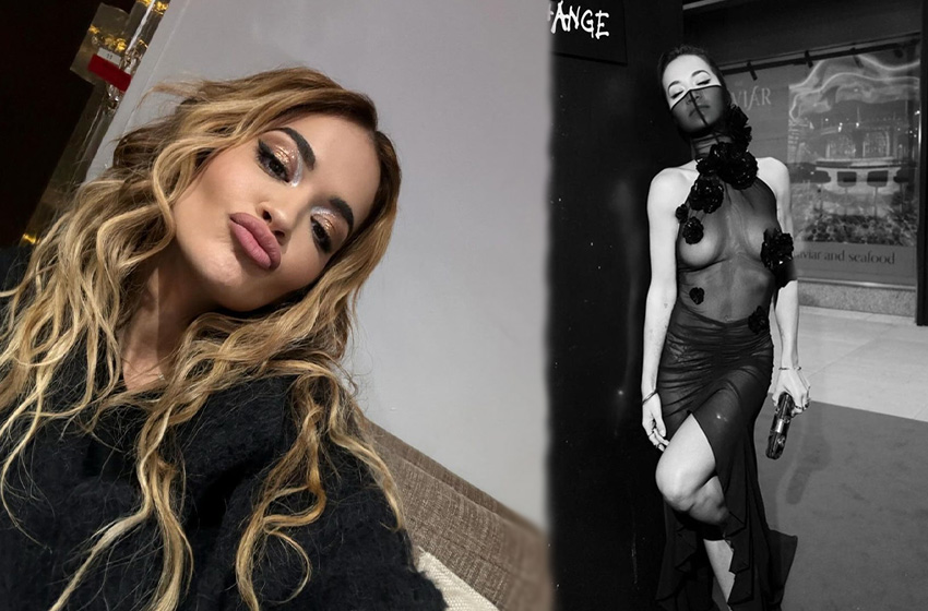 Önü başka Arkası bambaşka! Rita Ora Dinazor elbisesiyle gündemde