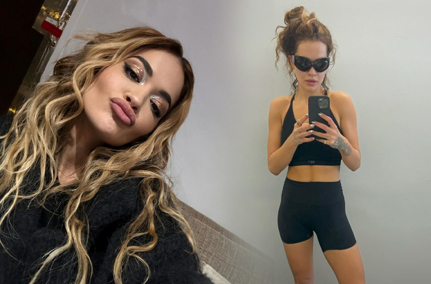 Rita Ora bikinili pozlar verdi! Arkasını döndüğü an olay oldu