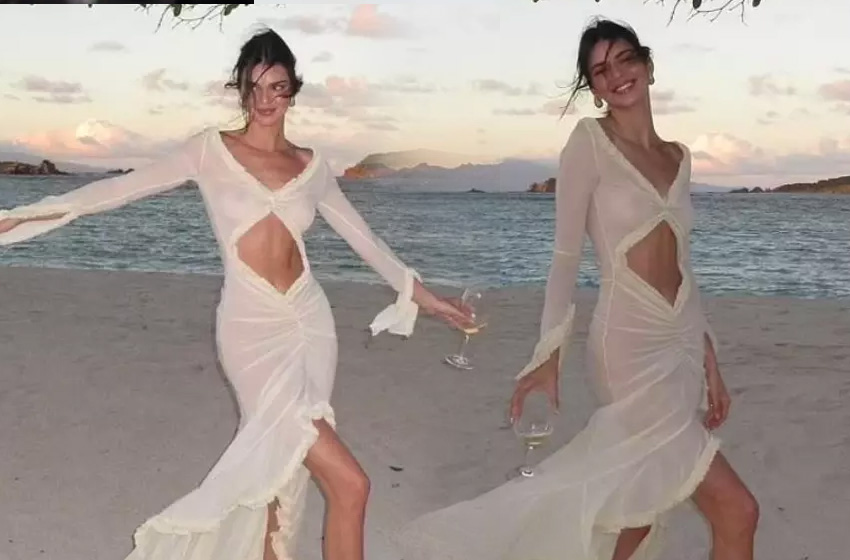 Hem şeffaf, hem sütyensiz! Kendall Jenner olay oldu