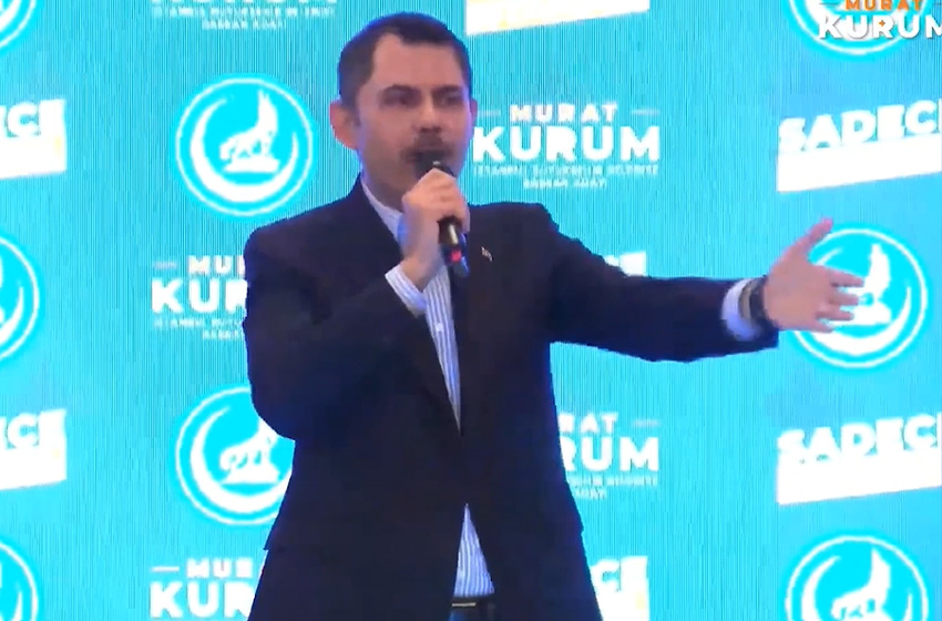 Murat Kurum, Ülkü Ocakları'nda istediği sesi alamadı! 'Sesiniz az çıkıyor'