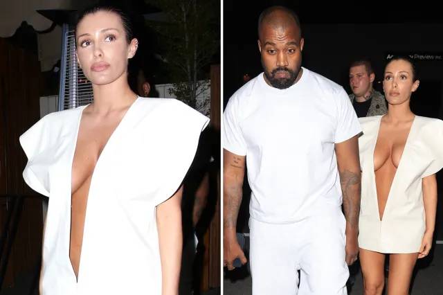 Bianca Censori-Kanye West partiledi! Bu kez Bianca giyinik!