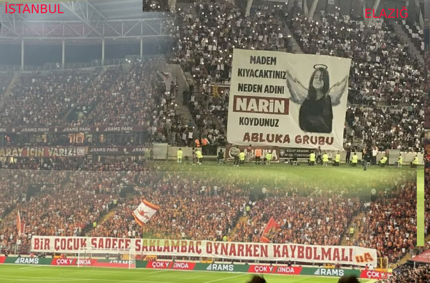 Tribünler Narin'i unutmadı.